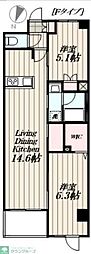 ロイジェント豊島園 2LDKの間取図画像