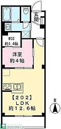 スカイガーデン上石神井 1LDKの間取図画像