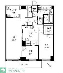 ザ・ケンジントン・レジデンスときわ台 5階3LDKの間取り