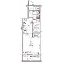 クレヴィスタ氷川台 3階1Kの間取り