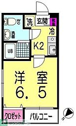 ピアコートＴＭ中村橋 5階1Kの間取り