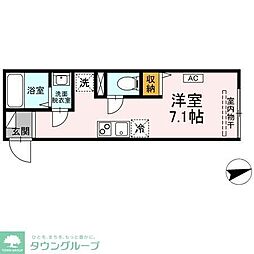 アセット東武練馬 3階ワンルームの間取り