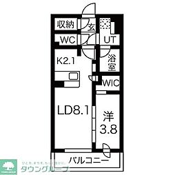 西武新宿線 上石神井駅 徒歩8分の賃貸マンション 1階1LDKの間取り