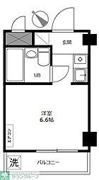 田代コーポ 2階ワンルームの間取り
