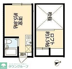 マイプラン新桜台 1階ワンルームの間取り