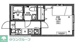 KEIAI RESIDENCE 久米川 2階1Kの間取り