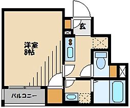 クレイノルーエ泉 1階1Kの間取り