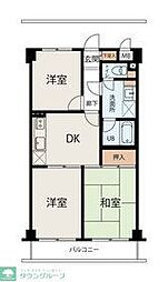 ハイライフ石神井 302 3階3DKの間取り