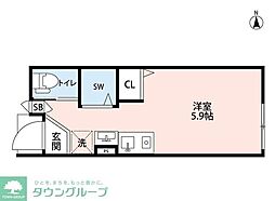 ヴォルシュレール要町 1階ワンルームの間取り