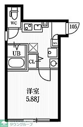 ミハス練馬春日町 1階1Kの間取り