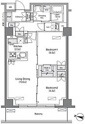 ソライエアイル練馬北町 2階2LDKの間取り