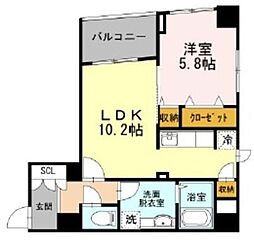 ポルト　ドゥ　ヴァンドーム 3階1LDKの間取り