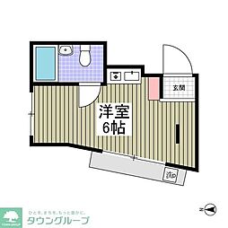 Villa石神井 2階ワンルームの間取り