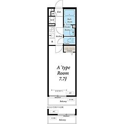 リブリ・ピアッツァ練馬高野台 1階1Kの間取り
