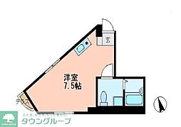 モデリスタ 1階ワンルームの間取り