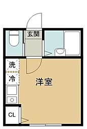 エクセルコート上石神井　919227 2階ワンルームの間取り