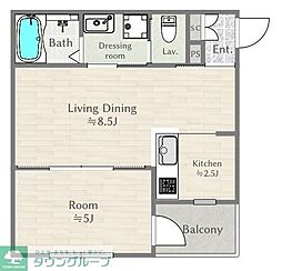 ＦＵＪＩＳＴＡ田無 1階1LDKの間取り