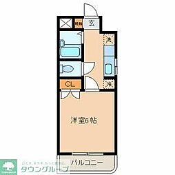 ルネ南常盤台 106 1階1Kの間取り