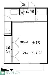 サニーハイツ榎本 1階1Kの間取り
