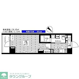 ステージグランデ新桜台 4階1Kの間取り