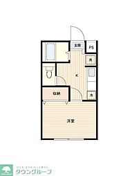 名島ハウス 3階1Kの間取り