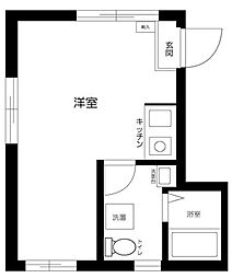 グランソレイユ 5階ワンルームの間取り