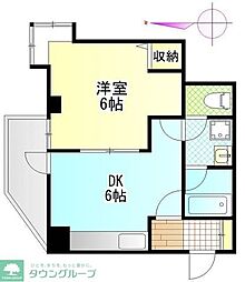 メルベーユ 3階1DKの間取り