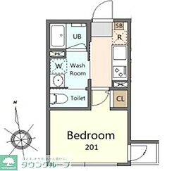 メゾン　ブリーズ 2階1Kの間取り