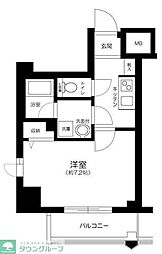アプレシティ豊島園 5階1Kの間取り