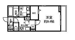 パークフォンターナ 1階1Kの間取り
