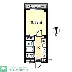 ＮＫハウス 2階1Kの間取り