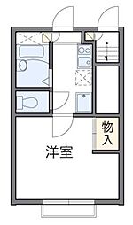 レオパレスジュリアン 1階1Kの間取り