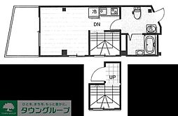 ファブール石神井公園 4階ワンルームの間取り