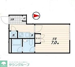 Ｌａ　Ｄｏｕｃｅｕｒ練馬 2階1Kの間取り