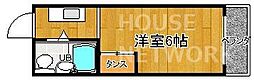 ハウス今出川 3階1Kの間取り