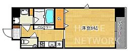 カンパネラ今出川 1Kの間取図画像