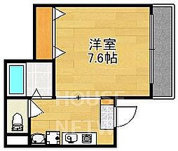 美咲季ハイム 1Kの間取図画像