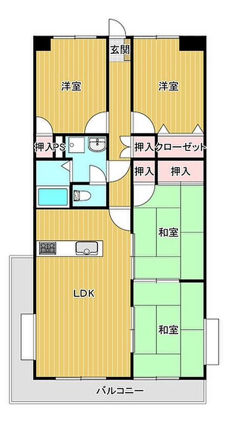 対面キッチンと続き和室が魅力の4LDK♪