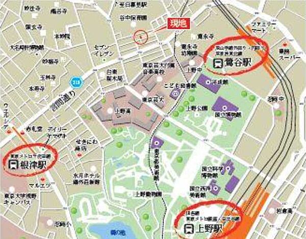 マップ　住所は台東区上野桜木2-7-5
