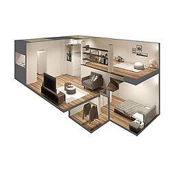 ADC飯塚駅西Bears 101 1階1LDKのリビング/ダイニング