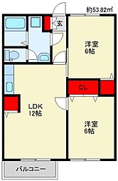 間取図画像 2LDK