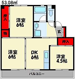 ビレッジハウス伊川 1号棟 3階/-
