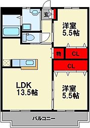 ラディーチェ 2階/-