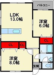 オーク菰田B 1階