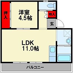 ビレッジハウス飯塚 1号棟 2階/202