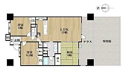 ライオンズマンション港西第5 3LDKの間取図画像