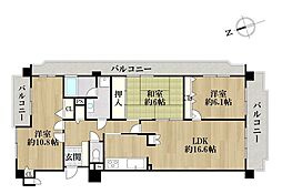 サンハウス熱田 3LDKの間取り