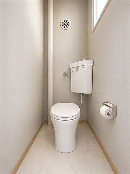 無駄のないシンプルなトイレは、お好みに合わせた空間づくりが楽しめます。