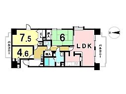 グランドメゾン六番町 3LDKの間取図画像