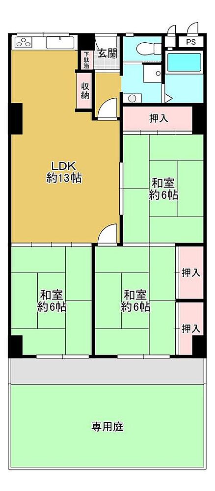 3LDK 間取り